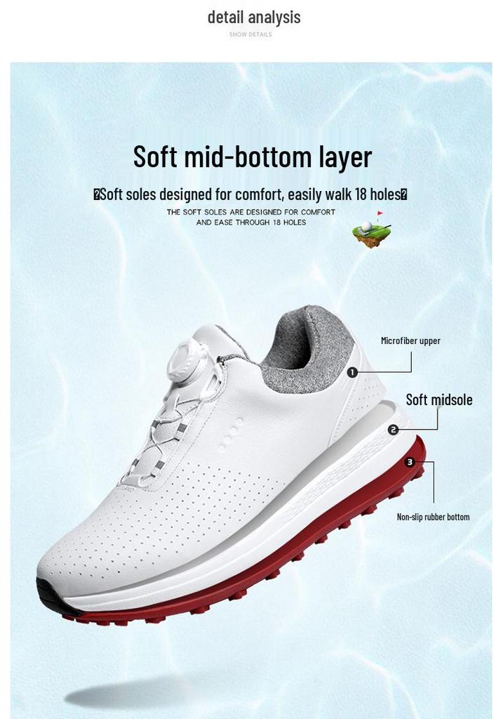 Men's Waterproof Spikeless Golf Shoes - Anti-Slip, Breathable Summer Style