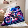 Sonic Series Flannel Lightweight Blanket Home Decor Sofa Bed Travel Cover Family Gift For All-Season LXRa47