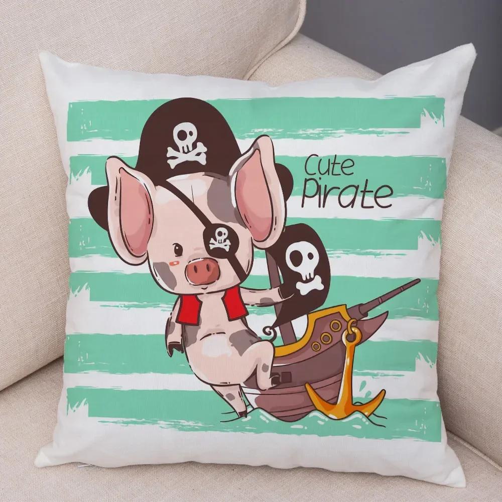Cute Cartoon Pet Pig Pillowcase Decorative Animal Cushion Cover Children's Room Sofa Home
