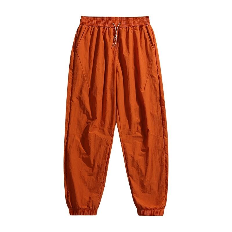 Acu Mens Casual Pants With Wrinkled Effect In Nylon For Summer Leisure Wear