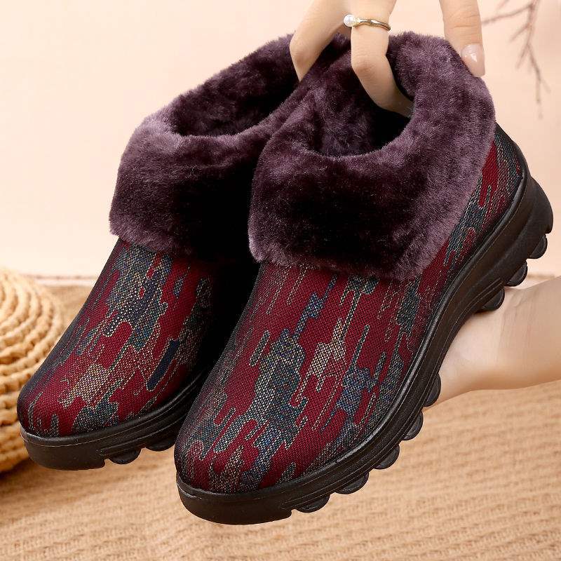 Winter alte Nordstoffschuhe rutschfest ältere Menschen mittleren Alters und ältere Menschen Baumwollschuhe gepolsterte verdickte warme Sohle Oma Mutter Baumwollstiefel