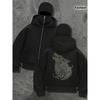 Printed Men's Fashion Trend Zipper Hoodie, Suitable for Hip-hop Double Hooded Sports Street Wear