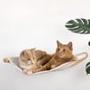 Wall-mounted wear-resistant cat scratching post Space-saving wooden hammock Pet activity and rest set