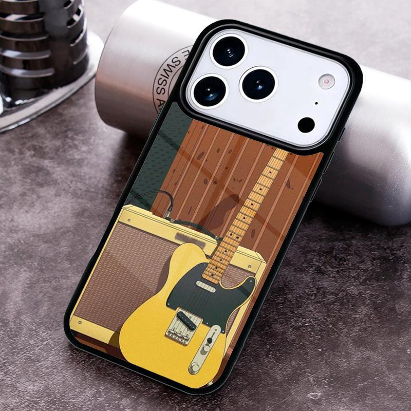 Electric Guitar Music Phone Case For iPhone 17 16 15 14 13 12 11 Pro Max Plus 17Air Soft Silicone Cover