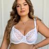 New European and American Ultra-thin Double-breasted Steel Ring Lace Underwear Adjustable Large Size Bra
