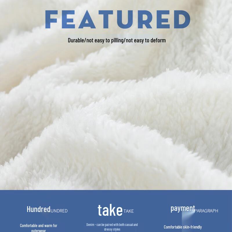 Mao Ren Men's Thickened Lamb Fleece Puffer Coat