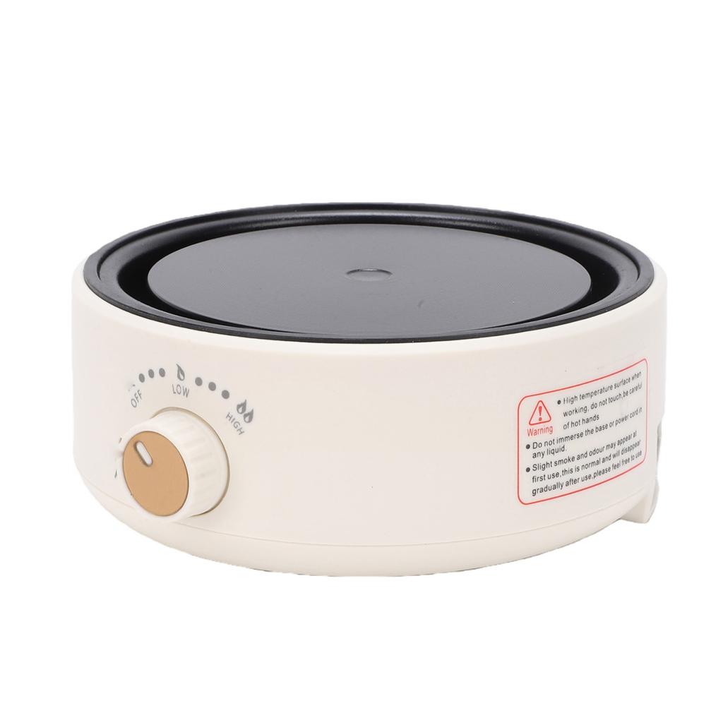 Fornello Elettrico per Tè Multifunzione 500W Portatile Elettrico Piccola Piastra Riscaldante per Preparare il Tè Bollire l'Acqua Bianco