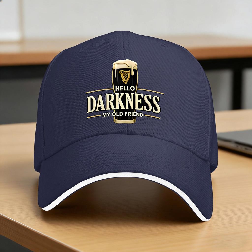 Hello Darkness My Old Friend Irish Patricks Day Baseball Cap Kpop Rock Sun Hip Hop Hats Unisex Unisex Casual Print Baseball Caps