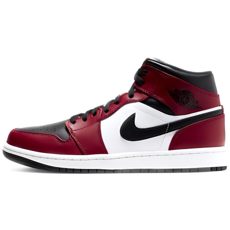 Air Jordan 1 Mid Chicago Black Toe Men s 554724-069 EU 36.5