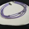 Colier choker cu mărgele din oțel titan, simplu, cu șnur din piele întoarsă, lanț pentru claviculă, bijuterii de petrecere, colier guler dulce și cool