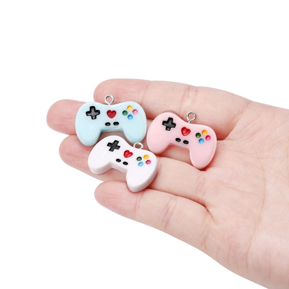 10Pcs/Lot Colorful Gamepad Resin Charms Cute Pendants for DIY Keychain Earings Necklace Pendant  Jewlery Making Accessories