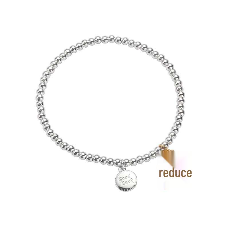Korean Fashion S925 Silver Beaded Balloon Dog Bracelet for Women - Versatile Temperament Jewelry