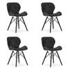 LAGO Chair Eco-leather - Black / Black Legs X 4