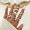 Party Versatile 23 Pieces Set Ring 2023 Vintage Hollow-out Ring Luxury Butterfly Flower Ring Star Simple Jewelry Accessories Ring Love Women
