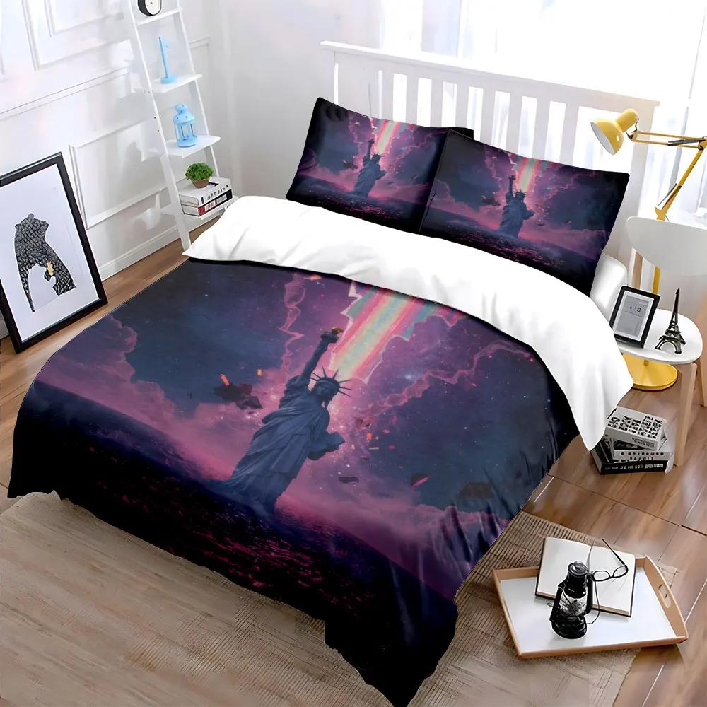 "Statue Creative Decor Set" Soft Comfortable Duvet Cover Bedding Set Included 1*Duvet Cover & 2*Pillowcases gift
