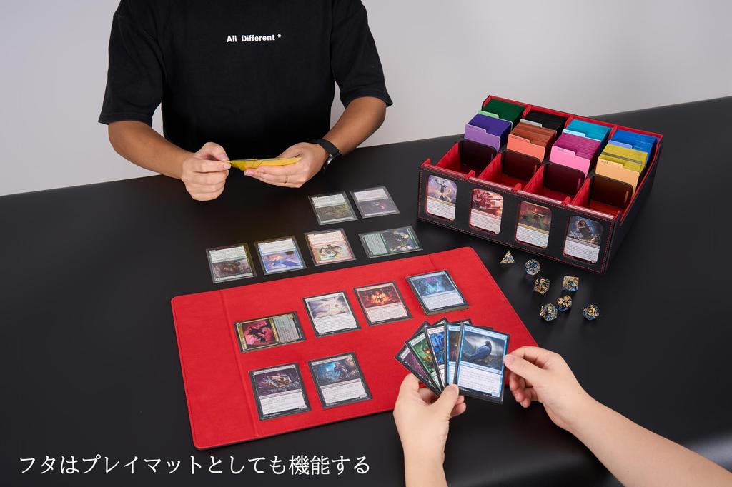 Deck Case Husă pentru cărți de tranzacționare Cutie pentru carduri Cutie de depozitare cu fereastră de afișare Despărțitor pentru sloturi Oprire pentru carduri pentru MTG și diverse interior de carduri 3000+ "Poate