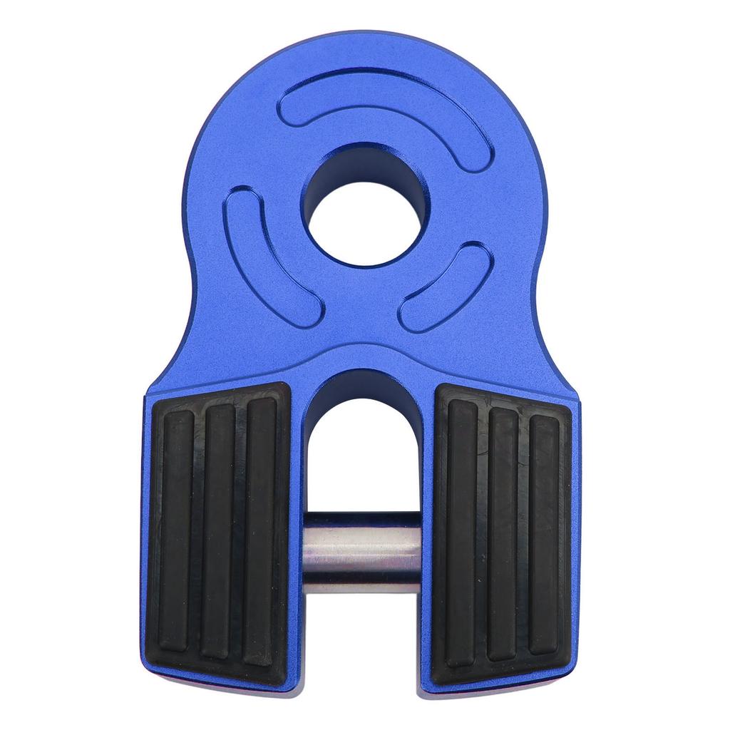 Winch Shackle Mount 30000Lbs Loading Iron Pin Rubber Guard Universal for ATV Pickup Soft Shackle D Ring Blue