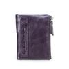 CONTACT'S Echtes Leder Vintage Geldbörse Herren Kurzes Münzfach RFID Kartenhalter Unisex Kleine Geldbörsen Hohe Qualität Designer Geschenk für Freund oder Familie