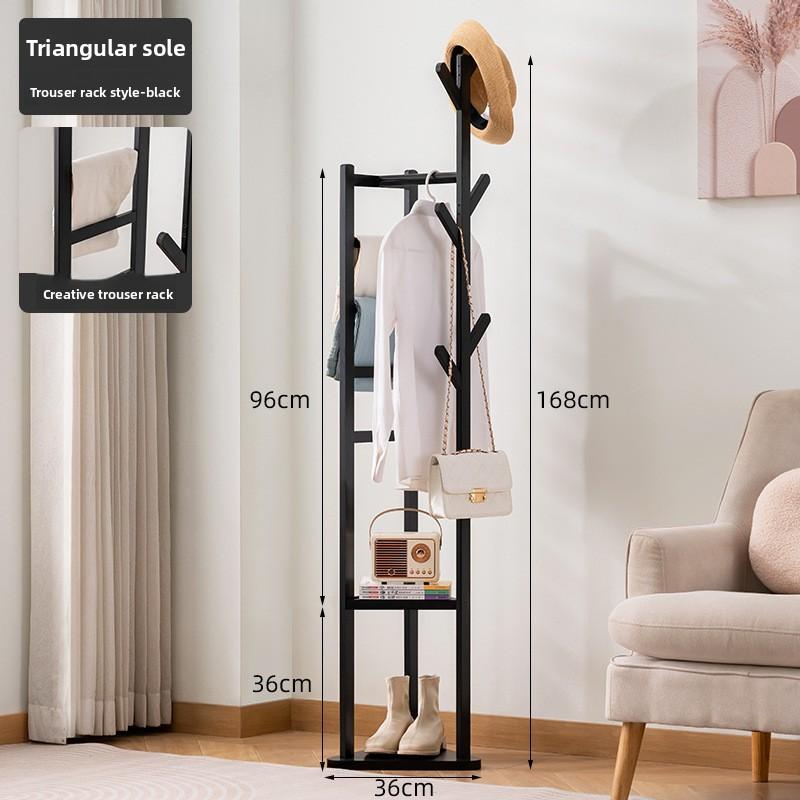 Simple coat rack Hanging hanger Floor to ceiling Living room Bedroom Children's hanger Creative clothes rack Hat rack