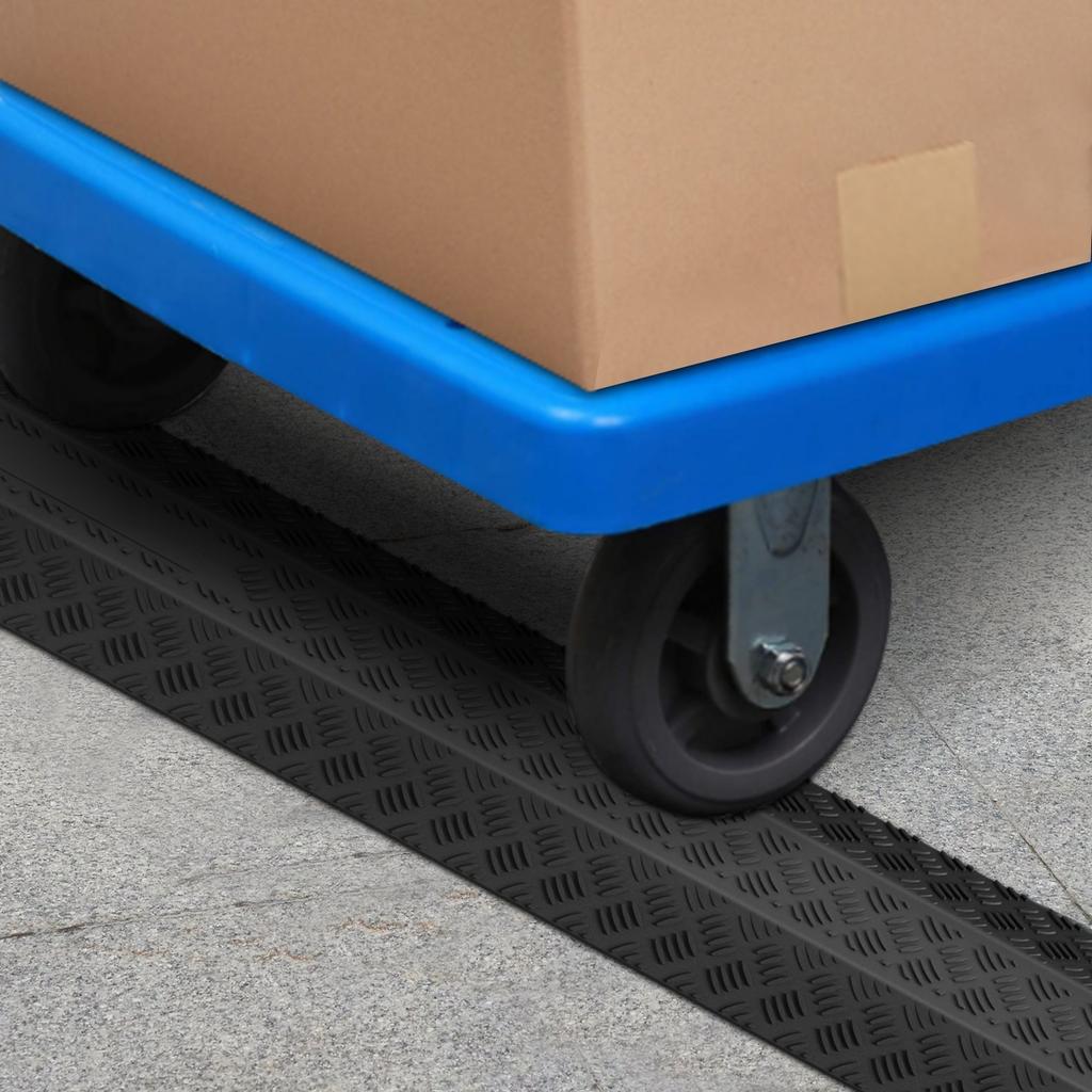 3 PCs Drop Over Cable Cover Ramp, 2,000 lbs/axle Load Capacity, Heavy Duty Cable Hose Protector Ramp, Floor Cord Cover for High Walking Traffic Areas