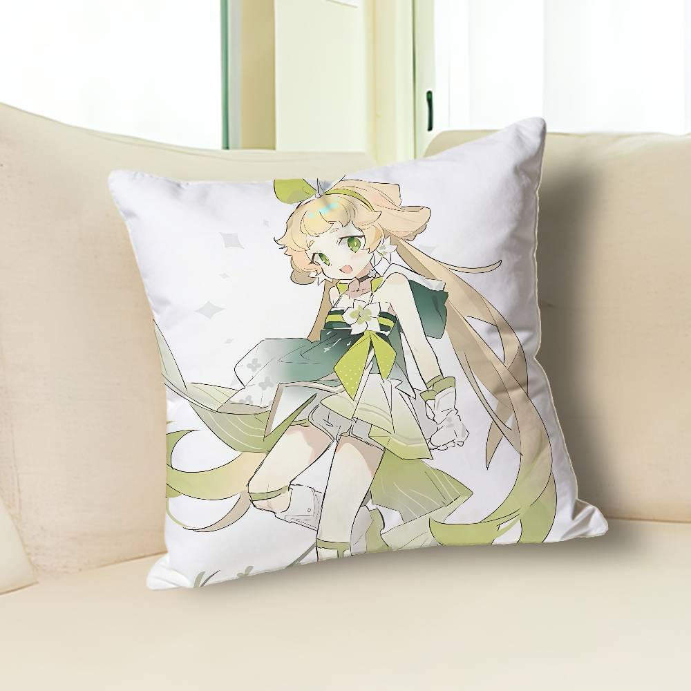 W-Wuthering Waves Verina Anime Celebrity Merchandise All-Match Printed Pillow Case Sofa Car Office Room Decoration Protector