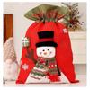 Linen Christmas Gift Bags 3D Drawstring Candy Bags Unique Cute Pattern Gift Bag  Home Decor