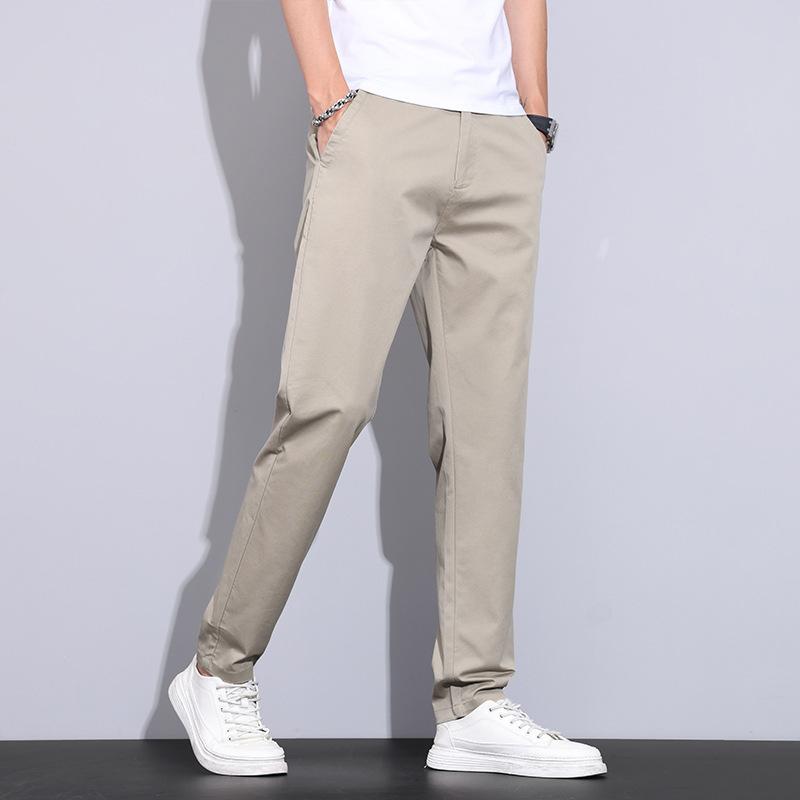 Summer Youth Casual Pants Slim-fitting Small Straight Pants Men's Spring and Autumn Men's Trousers Trousers