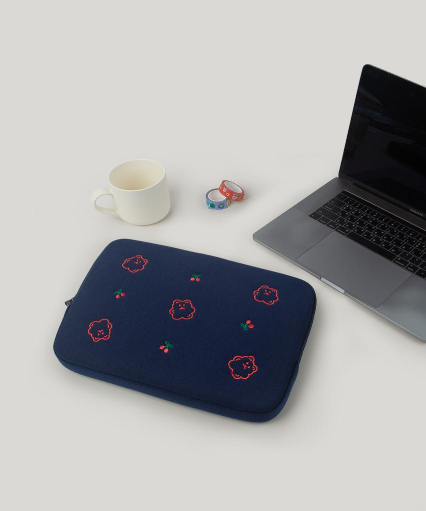 All New Frame Embroidered Pocket Laptop Pouch Cherry Jelly Bear (Ipad/13/14/15 Inch)