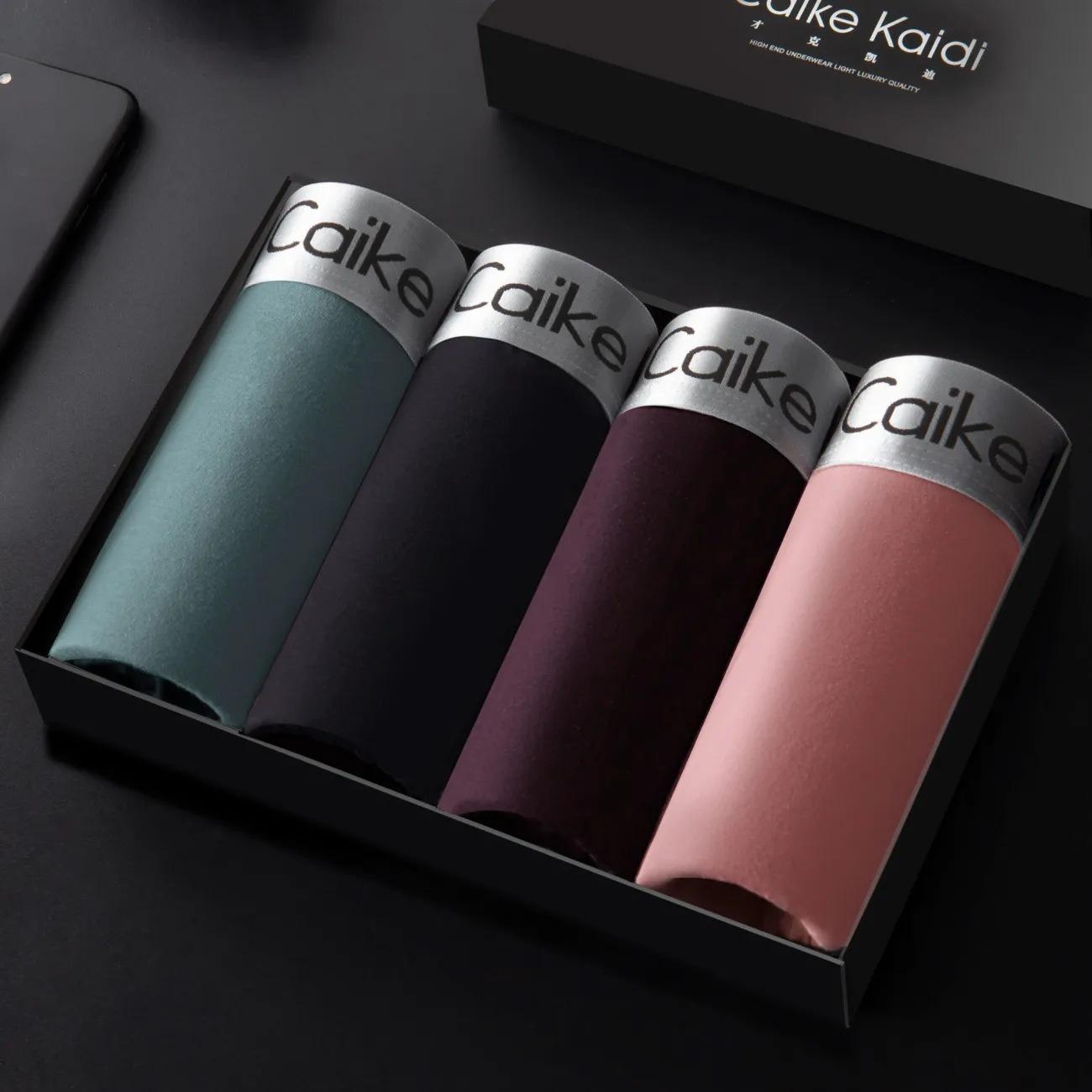 

4 шт., мужские хлопковые трусы-боксеры с эластичной резинкой на талии, U-образное выпуклое нижнее белье, сексуальные трусы XL