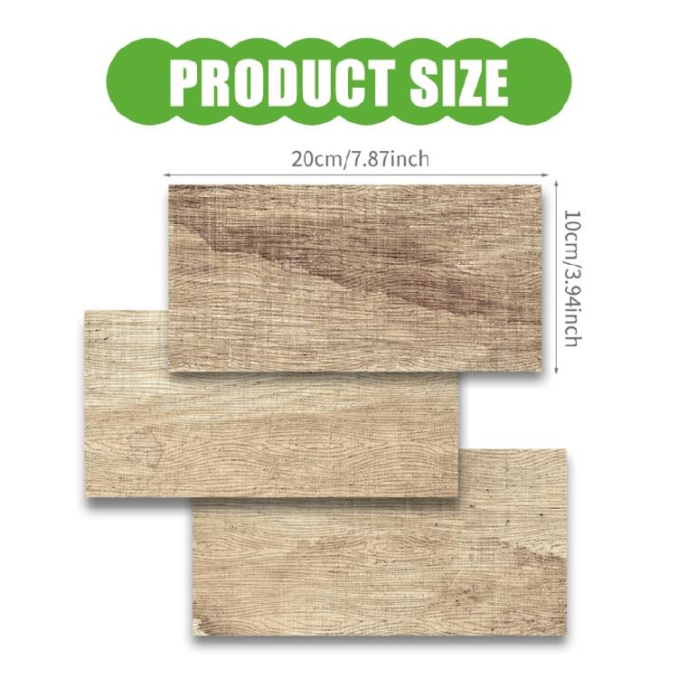 Tile Covering Easy To Stick Tile Decoration 9pcs for Kitchen or Bathroom Easy To Clean and Remove Wood Grained Finish