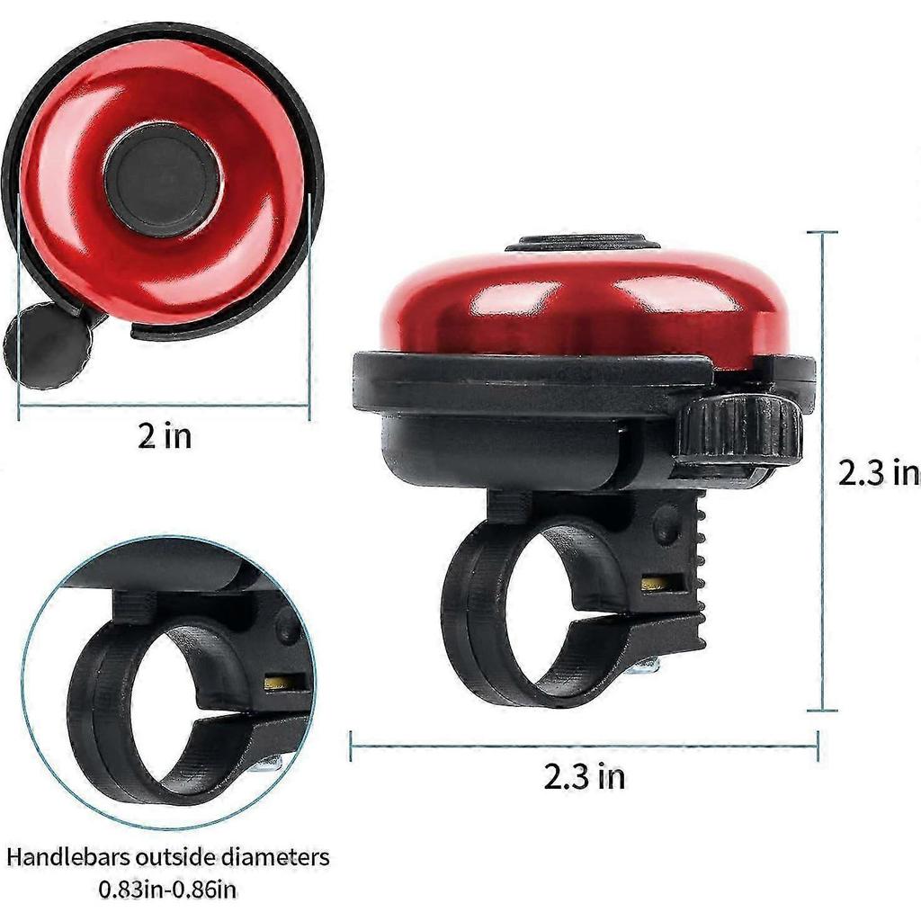 Classic Bike Bell, Aluminum Bicycle Bell, Loud Crisp Clear Sound Bicycle Bike Bell for Adults Kids