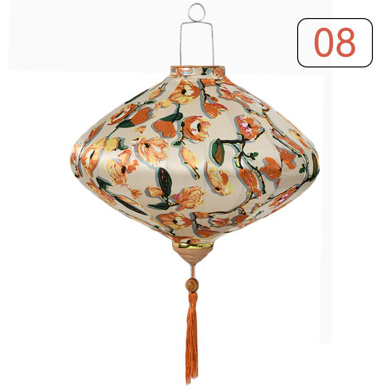 Seidenlaterne im chinesischen Stil 12/14 Zoll Antike Palastlaterne Vietnam Traditionell Mondfest Frühlingsfest Party Hängende Dekoration