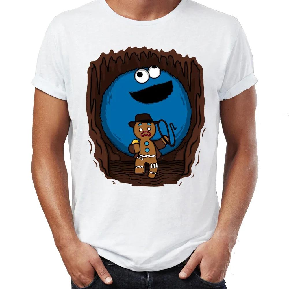 

Men s Tshirt Indiana Jones Funny Crossover With Cookie Movie Badass Tshirt Anime Tees Tops Youth Harajuku Streetwear Hot Sale XXXL