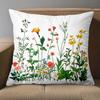 1 Pieces Floral Printed White Cushion Pillow Cover Set Polyester pillowcase, sofa decorative cushion cov Headboard Pillow