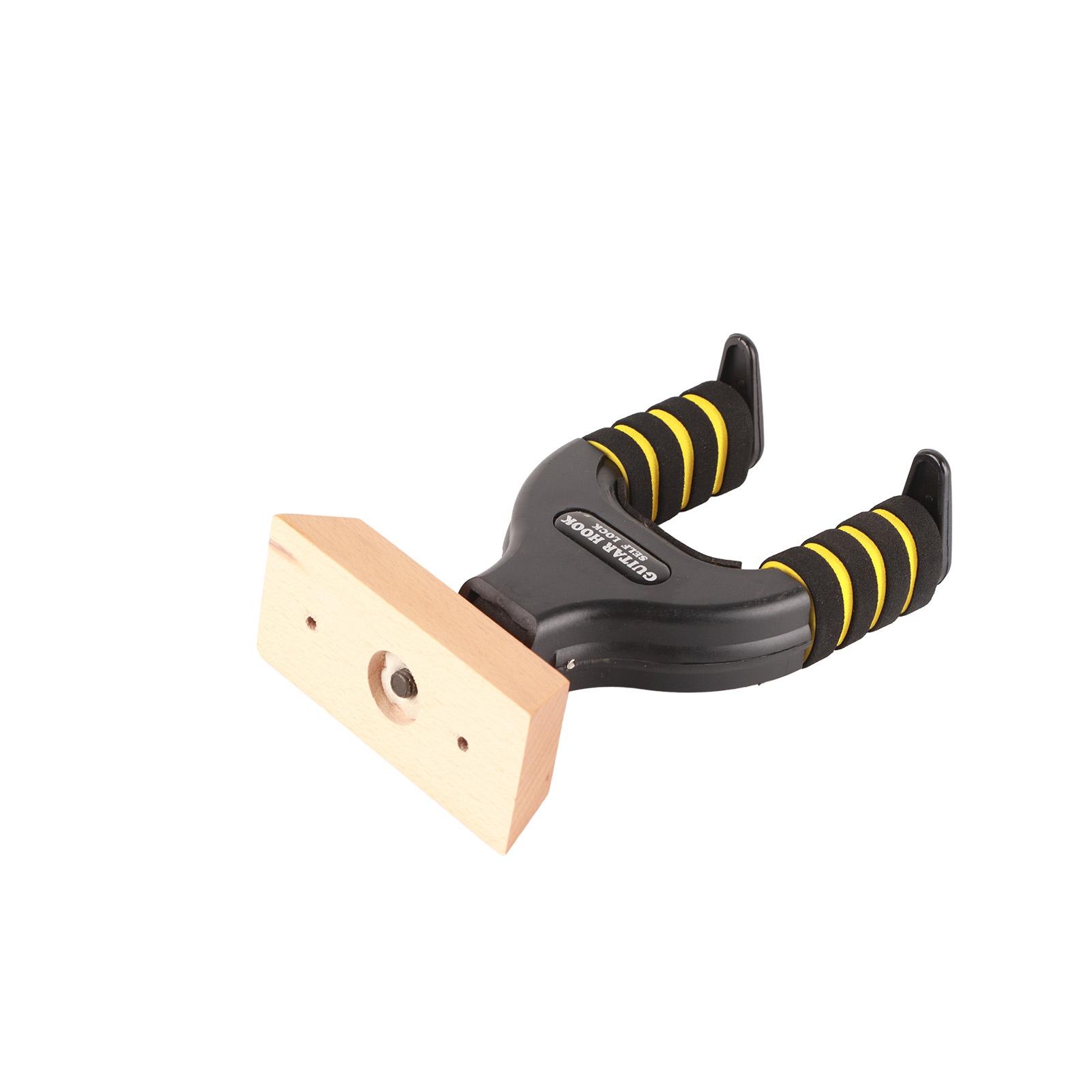 

Подставка для гитары из цельного дерева, губка EVA, аксессуар для инструмента с автоматическим гравитационным замком