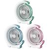 USB Desk Fan 3 Speeds with Colorful Light Portable Table Fan 360 Degree Rotatable Quiet for Home Office Bedroom Dorm Summer Gift