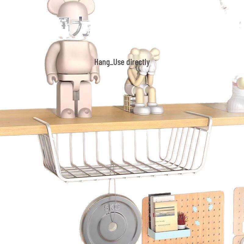 Under-table Hanging Storage Rack for Dorms and Desks
