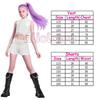 Film K-Pop Rumi Mira Zoey Demon Hunters Costume Cosplay Bambini Ragazze Halloween Palco Stampato 3D Huntrix Dorato Abbigliamento Role Play