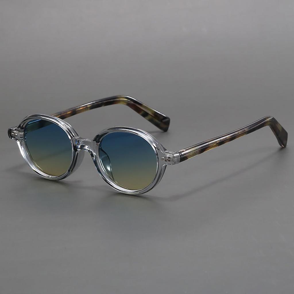 Acetate Small Round Sunglasses Men Women Unisex Retro Japanese Style TR90 Oval Frame