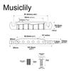 Musiclily Ultra 10.4mm Brass Guitar Wraparound Bridge Tailpiece for Electric Guitars, Made In USA, Nickel