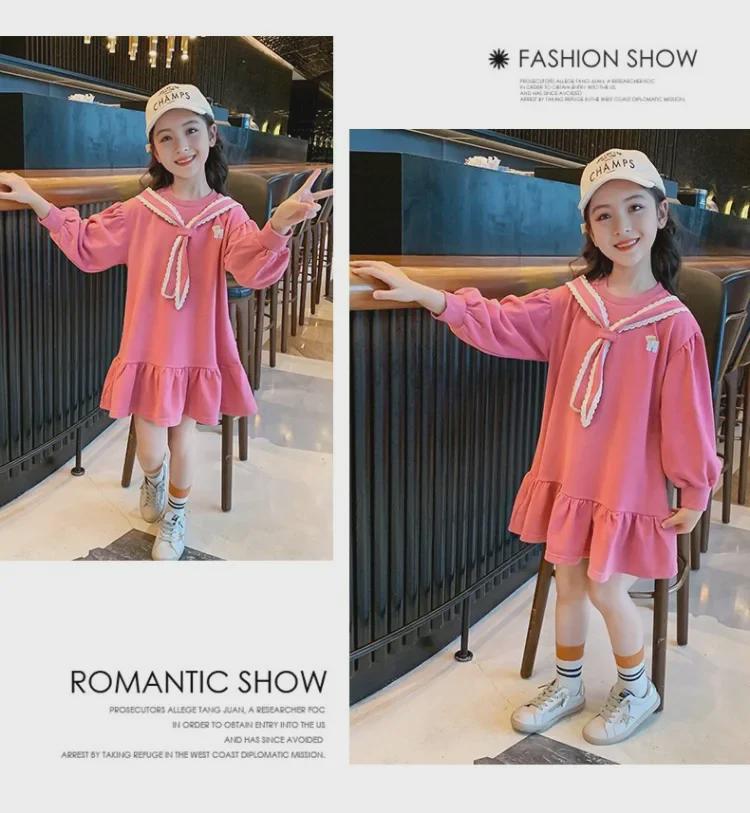 Rochie elegantă cu mânecă lungă pentru fete, model 2024, pentru primăvară și toamnă