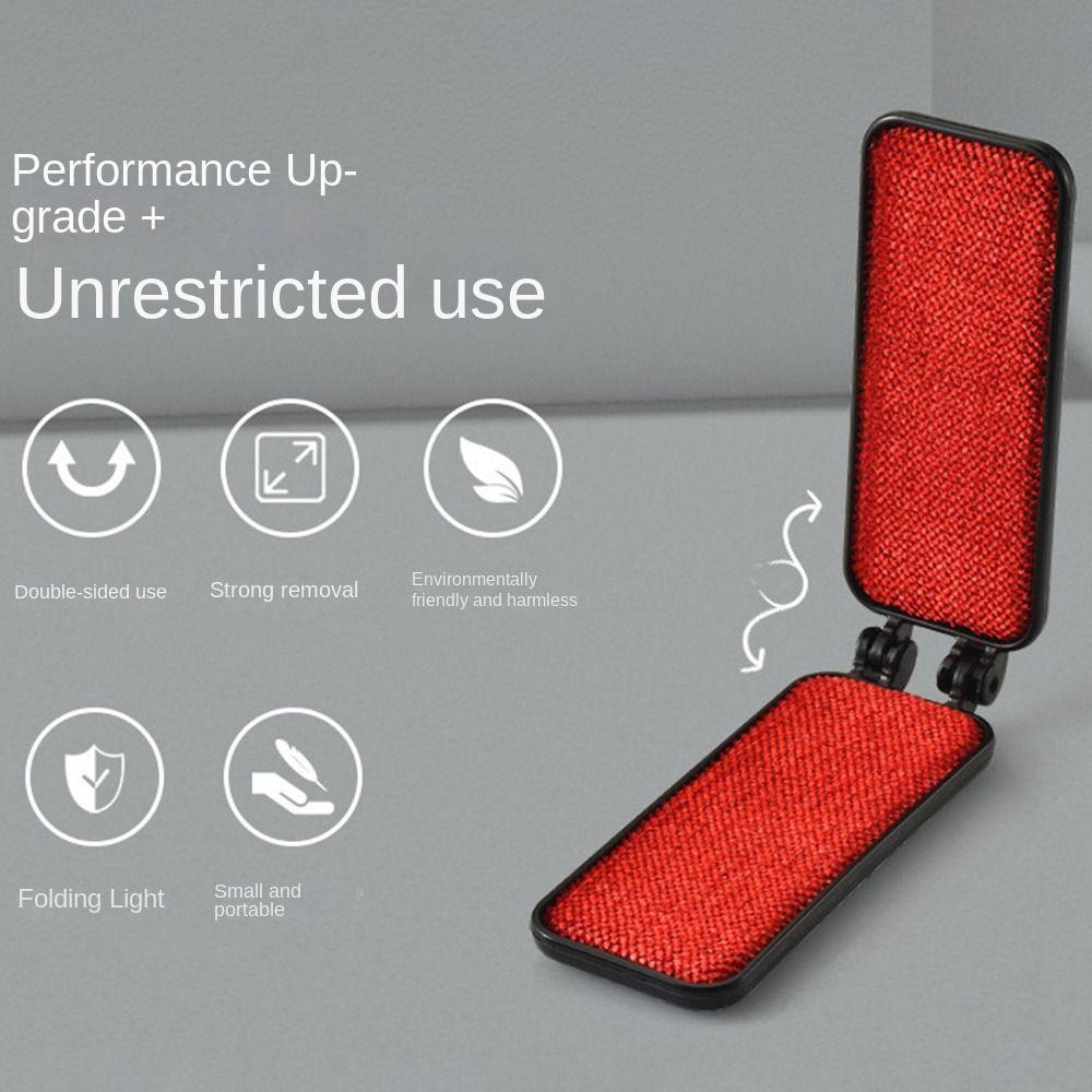 Portable Multifunctional Clothes Lint Remover Double-sided Folding Static Hair Removal Brush Household Lint Cleaning Accessories