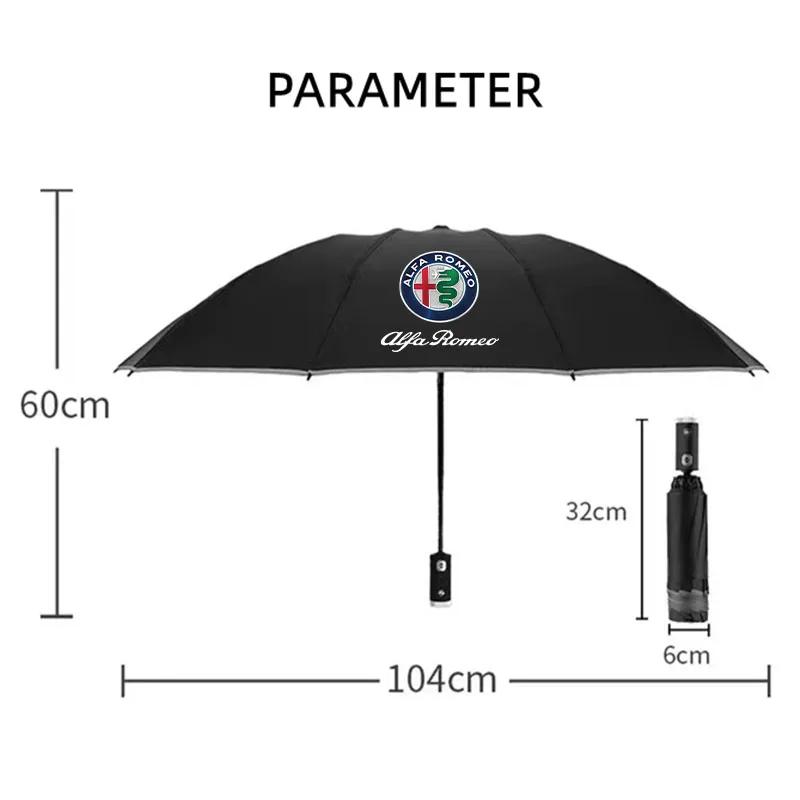 Car Sticker For Alfa Romeo 159 147 Car Automatic Umbrella With LED Flashlight Reflective Stripe For Alfa Romeo Giulietta 159 Mit zl8
