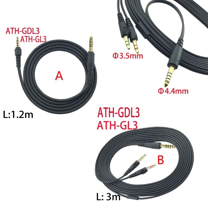 Durable 3.5mm to 4.4mm Headset Cord for ATH GDL3 GL3 Headphones Reliable Sound Transfer Wire Extended Durability