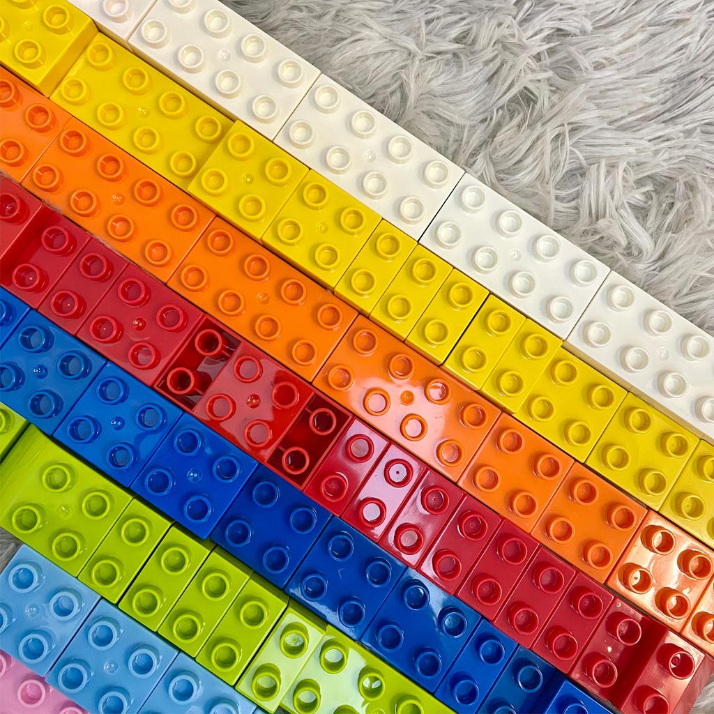 Big Blocks Bulk Building Bricks Set for Kids Toddlers 186piece Creative Gifts for Girls Boys Compatible Duplo Animal Toys