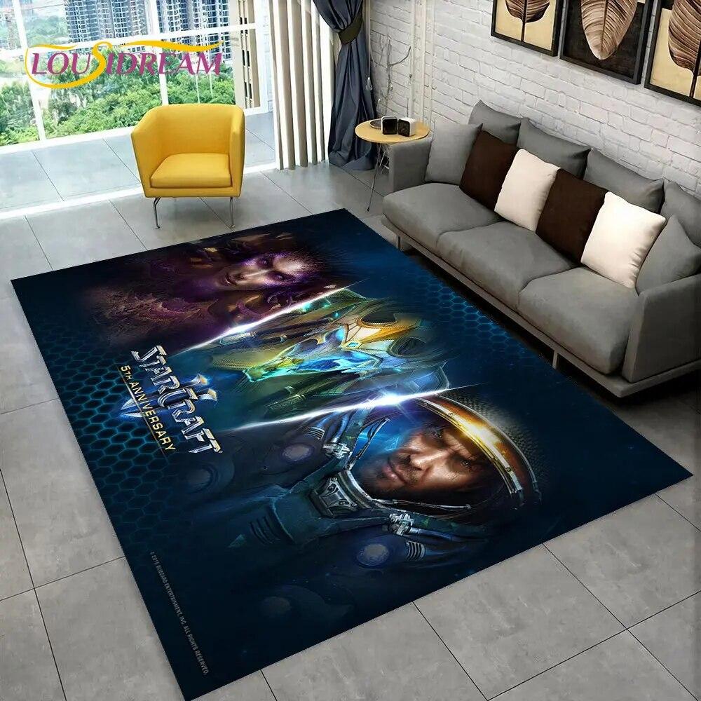 3D HD StarCraft Game Gamer PC Area Rug,Carpet Rug for Home Living Room Bedroom Sofa Doormat Decor,kids Play Non-slip Floor Mat