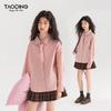 Girls' Autumn Cotton Long-Sleeve Embroidered Shirt