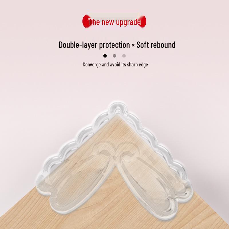 Transparent Silicone Corner Protector - Anti-Collision Soft Wrap for Child Safety