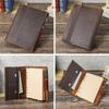 Handmade A5 Crazy Horse Leather Notebook with 6-Ring Binder & Replaceable Pages