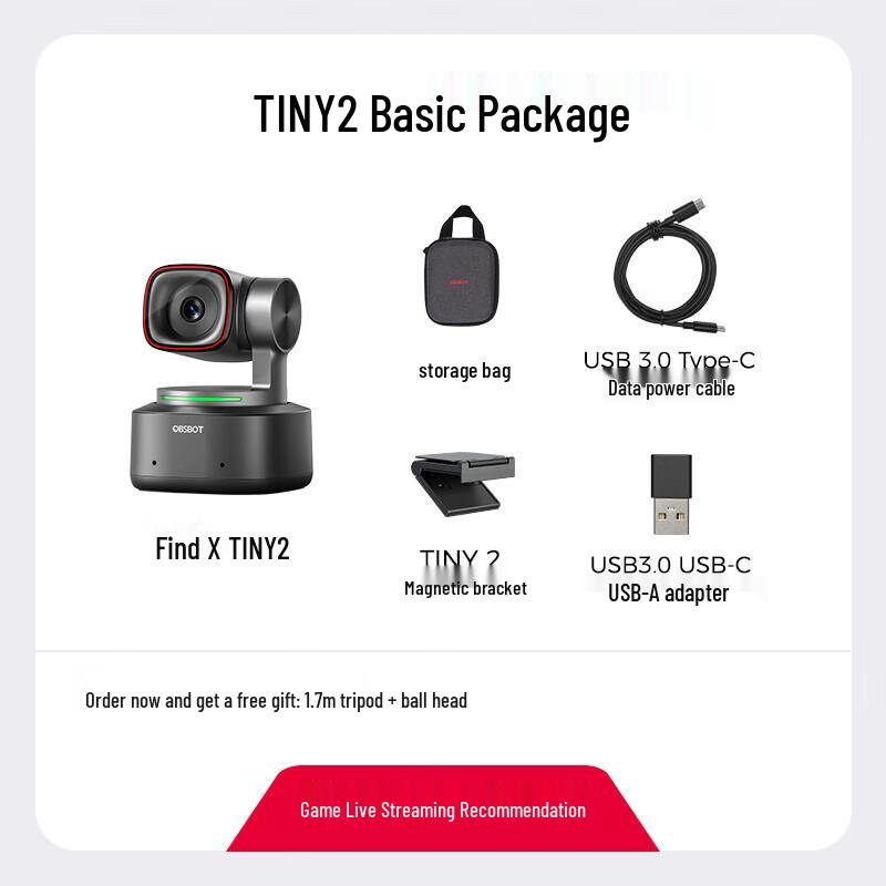 OBSBOT Tiny 2 4K AI-Powered PTZ Webcam